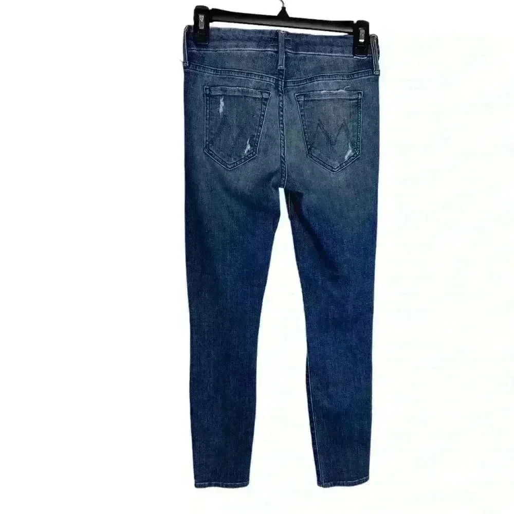 MOTHER Distressed Jeans The Looker Crop Gypsy Size 24 - Picture 6 of 12